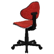 Red Fabric Swivel Ergonomic Task Office Chair, BT-699-RED-GG