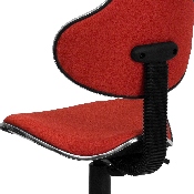 Red Fabric Swivel Ergonomic Task Office Chair, BT-699-RED-GG