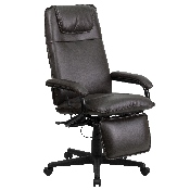 High Back Brown LeatherSoft Executive Reclining Ergonomic Swivel Office Chair with Arms, BT-70172-BN-GG