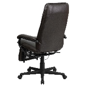 High Back Brown LeatherSoft Executive Reclining Ergonomic Swivel Office Chair with Arms, BT-70172-BN-GG