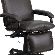 High Back Brown LeatherSoft Executive Reclining Ergonomic Swivel Office Chair with Arms, BT-70172-BN-GG