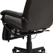 High Back Brown LeatherSoft Executive Reclining Ergonomic Swivel Office Chair with Arms, BT-70172-BN-GG