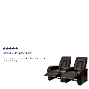 Eclipse Series 2-Seat Reclining Brown LeatherSoft Theater Seating Unit with Cup Holders, BT-70259-2-BRN-GG