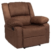 Harmony Series Chocolate Brown Microfiber Recliner, BT-70597-1-BN-MIC-GG