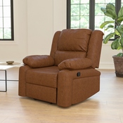 Harmony Series Cognac LeatherSoft Recliner, BT-70597-1-CGN-GG