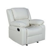 Harmony Series Cream LeatherSoft Recliner, BT-70597-1-CRM-GG