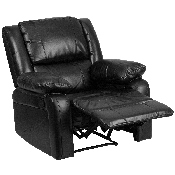 Harmony Series Black LeatherSoft Recliner, BT-70597-1-GG