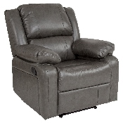 Harmony Series Gray LeatherSoft Recliner, BT-70597-1-GY-GG