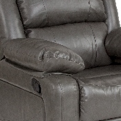 Harmony Series Gray LeatherSoft Recliner, BT-70597-1-GY-GG