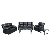 Harmony Series Black LeatherSoft Reclining Sofa Set, BT-70597-RLS-SET-GG