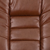 Contemporary Multi-Position Recliner with Horizontal Stitching and Ottoman with Swivel Mahogany Wood Base in Brown Vintage Leather, BT-7818-VIN-GG