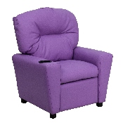 Contemporary Lavender Vinyl Kids Recliner with Cup Holder, BT-7950-KID-LAV-GG