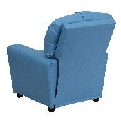 Contemporary Light Blue Vinyl Kids Recliner with Cup Holder, BT-7950-KID-LTBLUE-GG