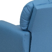 Contemporary Light Blue Vinyl Kids Recliner with Cup Holder, BT-7950-KID-LTBLUE-GG