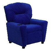 Contemporary Blue Microfiber Kids Recliner with Cup Holder, BT-7950-KID-MIC-BLUE-GG