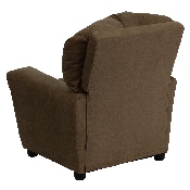 Contemporary Brown Microfiber Kids Recliner with Cup Holder, BT-7950-KID-MIC-BRWN-GG