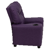 Contemporary Purple Vinyl Kids Recliner with Cup Holder, BT-7950-KID-PUR-GG