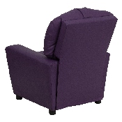 Contemporary Purple Vinyl Kids Recliner with Cup Holder, BT-7950-KID-PUR-GG