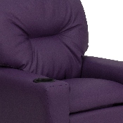 Contemporary Purple Vinyl Kids Recliner with Cup Holder, BT-7950-KID-PUR-GG