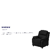 Deluxe Padded Contemporary Black LeatherSoft Kids Recliner with Storage Arms, BT-7985-KID-BK-LEA-GG