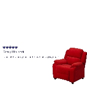 Deluxe Padded Contemporary Red Microfiber Kids Recliner with Storage Arms, BT-7985-KID-MIC-RED-GG