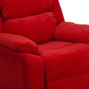 Deluxe Padded Contemporary Red Microfiber Kids Recliner with Storage Arms, BT-7985-KID-MIC-RED-GG