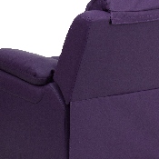 Deluxe Padded Contemporary Purple Vinyl Kids Recliner with Storage Arms, BT-7985-KID-PUR-GG