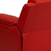 Deluxe Padded Contemporary Red Vinyl Kids Recliner with Storage Arms, BT-7985-KID-RED-GG