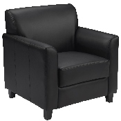HERCULES Diplomat Series Black LeatherSoft Chair, BT-827-1-BK-GG