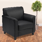 HERCULES Diplomat Series Black LeatherSoft Chair, BT-827-1-BK-GG