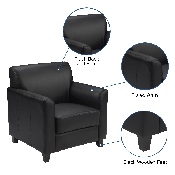HERCULES Diplomat Series Black LeatherSoft Chair, BT-827-1-BK-GG