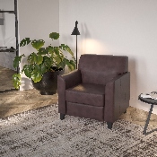 HERCULES Diplomat Series Brown LeatherSoft Chair, BT-827-1-BN-GG