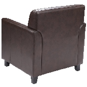HERCULES Diplomat Series Brown LeatherSoft Chair, BT-827-1-BN-GG