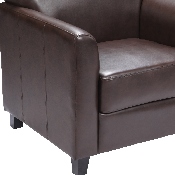 HERCULES Diplomat Series Brown LeatherSoft Chair, BT-827-1-BN-GG