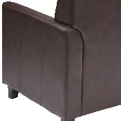HERCULES Diplomat Series Brown LeatherSoft Chair, BT-827-1-BN-GG