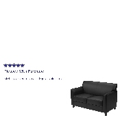 HERCULES Diplomat Series Black LeatherSoft Loveseat, BT-827-2-BK-GG