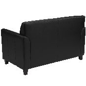 HERCULES Diplomat Series Black LeatherSoft Loveseat, BT-827-2-BK-GG