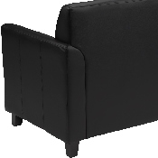 HERCULES Diplomat Series Black LeatherSoft Loveseat, BT-827-2-BK-GG