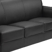 HERCULES Diplomat Series Black LeatherSoft Sofa, BT-827-3-BK-GG