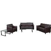 HERCULES Diplomat Series Reception Set in Brown LeatherSoft, BT-827-SET-BN-GG