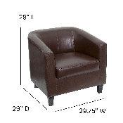 Brown LeatherSoft Lounge Chair, BT-873-BN-GG