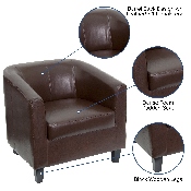 Brown LeatherSoft Lounge Chair, BT-873-BN-GG