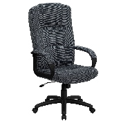 High Back Gray Fabric Executive Swivel Office Chair with Arms, BT-9022-BK-GG