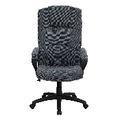 High Back Gray Fabric Executive Swivel Office Chair with Arms, BT-9022-BK-GG