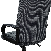 High Back Gray Fabric Executive Swivel Office Chair with Arms, BT-9022-BK-GG