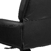 High Back Traditional Tufted Black LeatherSoft Multifunction Executive Swivel Ergonomic Office Chair with Arms, BT-90269H-BK-GG