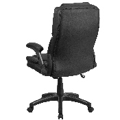 Extreme Comfort High Back Black LeatherSoft Executive Swivel Ergonomic Office Chair with Flip-Up Arms, BT-90275H-GG