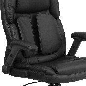 Extreme Comfort High Back Black LeatherSoft Executive Swivel Ergonomic Office Chair with Flip-Up Arms, BT-90275H-GG