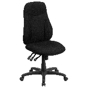 High Back Black Fabric Multifunction Swivel Ergonomic Task Office Chair, BT-90297H-GG