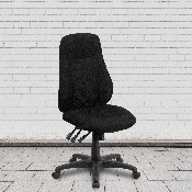High Back Black Fabric Multifunction Swivel Ergonomic Task Office Chair, BT-90297H-GG
